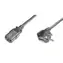 PremiumCord Netzkabel 240V, Länge 2m CEE7 rechteckig/IEC C13 schwarz