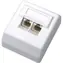 DATACOM Datendose UTP CAT6 2xRJ45 auf Putz 45st. Weiß