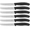 VICTORINOX Set mit 6 Obst- und Gemüsemessern / gezahnte Klinge / Klingenlänge 11 cm