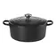 Le Creuset Signature Topf mit Deckel 22 cm schwarz