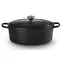 Le Creuset Signature Ovaler Topf mit Deckel 31 cm schwarz