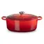 Le Creuset Signature Ovaler Topf mit Deckel 31 cm rot