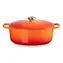 Le Creuset Signature Ovaler Topf mit Deckel 31 cm orange