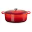 Le Creuset Signature Ovaler Topf mit Deckel 35 cm rot