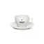 Gaggia Cappuccinotassen und Untertassen / 4 Stück / Porzellan 
