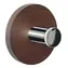 Spirella PUNT-Runder Handtuchhaken aus Holz Walnuss / selbstklebend / Durchmesser 50 mm