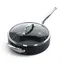 GreenPan Antihaft-Keramik-Bratpfanne mit Glasdeckel Barcelona Pro 28 cm schwarz