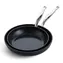 GreenPan Set aus 2 antihaftbeschichteten Keramikpfannen Barcelona Pro 24 cm + 28 cm schwarz