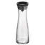 WMF Basic Wasserkaraffe 1l schwarz / Verschluss / integriertes Sieb / 1l / 29 x 10 cm