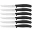 VICTORINOX Swiss Classic 6er Set Steakmesser schwarz / gezahnte Klinge / Klingenlänge 11 cm