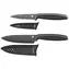 WMF Touch Messerset 2-teilig schwarz / 1x Kochmesser 13 cm / 1x Universalmesser 9 cm / Klingenschutz