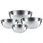 WMF Gourmet Küchenschüssel-Set 4-teilig / Edelstahl / Schüsseldurchmesser: 16 & 18 & 22 & 24 cm
