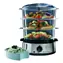 Russell Hobbs Cook@Home 19270-56 schwarz / Dampfgarer / 800 W / 9L / 3 Behälter / Timer / Edelstahl 