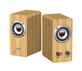 Genius SP-HF400 helles Holz / Lautsprecher 2.0 / 10 W / 3,5-mm-Klinkenbuchse