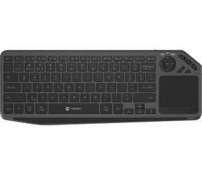 Natec Turbot 2 schwarz / Kabellose Tastatur für SMART -TV / Touchpad / 90 Tasten / USB + Bluetooth / US-Layout
