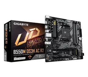 GIGABYTE B550M DS3H AC R2 / Mainboard / AMD B550 / AM4 / 4X DDR4 / Wi-Fi 5 / 1x GLAN / mATX