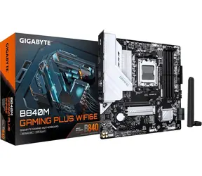 GIGABYTE B840M Gaming PLUS WiFi6E / Mainboard / B840 / 4X DDR5 / 1G LAN / Wi-Fi 6E / mATX