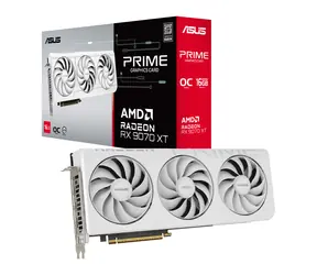 Asus Prime Radeon RX 9070 XT White OC / Grafikkarte / 2480 MHz / 16 GB GDDR6 / 256-Bit / 1x HDMI + 3x DP