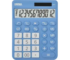 AVELI DESQ XL hellblau / Tischrechner / 12-stellig / Solar + AAA