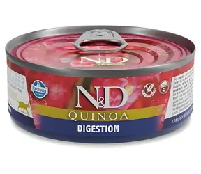 Farmina N&D Quinoa Katzenverdauung Lamm & Fenchel 80 g / Nassfutter für Katzen / Unterstützung der Verdauung