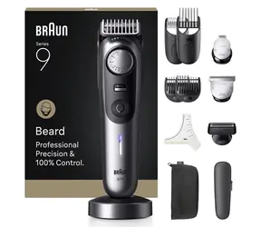 Braun BT9560 schwarz/silber / Barttrimmer / Schnellladefunktion / Li- ION