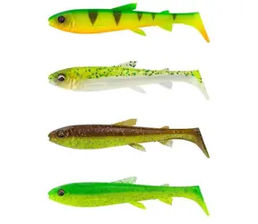 Savage Gear 3D Whitefish Shad Dark Water Mix / Gummiköder / 9 cm / 7 g / 4 Stück