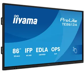 86" iiyama ProLite TE8613A-B2AG Schwarz / Interaktives Display / IPS / 4K UHD / 40-Punkt-Touch / Android 14 / Google EDLA 
