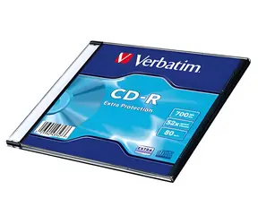 Verbatim CD- R DL 700 MB / CD- R Medium / 80 Min. / 48x / Extra Schutz / Schlanke Hülle / 1 Stück