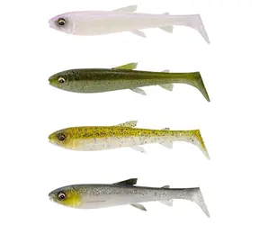 Savage Gear 3D Whitefish Shad Clear Water Mix / Gummiköder / 9 cm / 7 g / 4 Stück