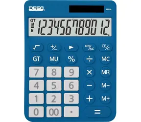 AVELI DESQ XL dunkelblau / Tischrechner / 12-stellig / duales Netzteil