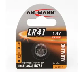 Ansmann LR41 / Alkaline-Knopfzelle / AG3 / 1,5 V / 2 Stück