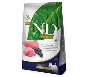 N&D Prime Dog Lamm & Blaubeere Adult Mini 800 g / Granulat für ausgewachsene Hunde kleiner Rassen / getreidefrei