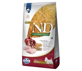 N&D Ancestral Grain Adult Mini Chicken 2,5 kg / Granulat für ausgewachsene Hunde / kleine Rassen