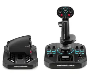 Thrustmaster Sol- R 4 HOTAS / Joystick und Schubregler / 58 Tasten / 13 Achsen / Herz / RGB / für PC