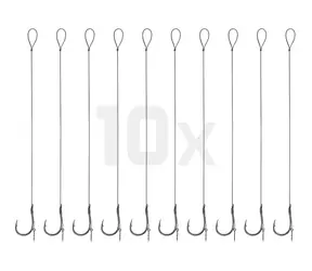 Delphin Geflochtene Sting Chinu 8 cm 0,14 mm Größe 8 / Vorfach / 10 Stück