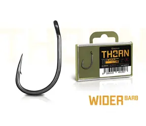 Delphin THORN Größe 4 (breitere Hakenöffnung) / Karpfenhaken / Weite Hakenöffnung / Mit Widerhaken / 11 Stück