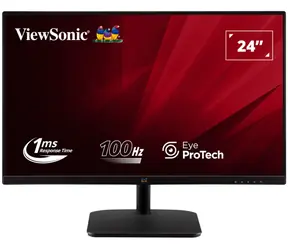 ViewSonic VA2432-MHD-3 23,8" Monitor, schwarz, IPS, 1920 x 1080, 100 Hz, 1 ms Reaktionszeit, 250 cd/m, HDMI, DP, VGA, VESA