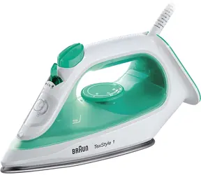 Braun TexStyle 1 SI 1040.GR weiß-grün / Dampfbügeleisen / 2000 W / 120 g/min / Keramikoberfläche
