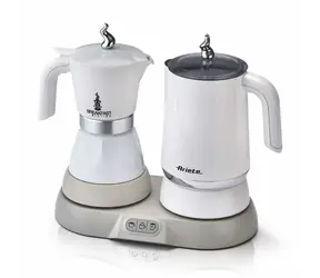 Ariete 1344 weiß / 3-in-1 Frühstücksstation / 500 W / Mokka + Milchaufschäumer + Wassererhitzer / 0,25 l