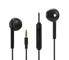 2GO Comfort Kopfhörer schwarz / mit Mikrofon / kabelgebunden / In-Ear / 3,5-mm-Klinkenstecker