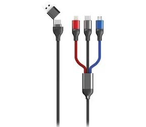 2GO 797361 / 3-in-1-Ladekabel / USB-A, USB-C / Micro-USB, USB-C, Lightning / 1,2 m