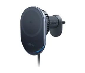 Anker Prime schwarz / Kfz-Halterung mit kabelloser Ladefunktion / Qi / 25 W / für den Kühlergrill