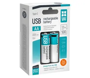 Colorway wiederaufladbare AA-Batterie / 2200 mAh / 1,5 V / USB-C / 6 Stück