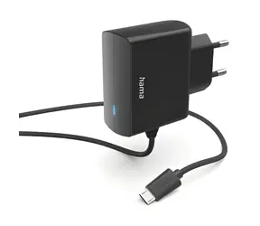 HAMA Netzladegerät mit Kabel, schwarz / Micro-USB / 6 W / 1,2 A / 1 m