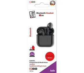 2GO TWS Mini schwarz / Kabellose In-Ear-Kopfhörer / Bluetooth / Mikrofon / Ladecase