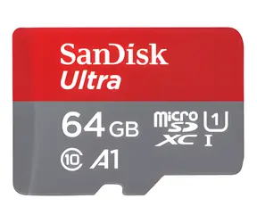SanDisk Ultra microSDXC 64 GB / Speicherkarte / Klasse 10 / UHS-I / A1 / Lesegeschwindigkeit 140 MB/s
