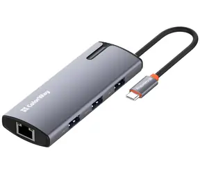Colorway USB-Hub 6 in 1 / USB-Hub / 1x USB-C / 4X USB-A / 1x RJ45