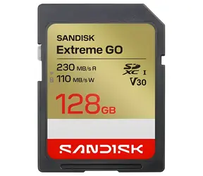 SanDisk Extreme Go SDXC 128 GB / Speicherkarte / Lesen: 230 MB/s / Schreiben: 110 MB/s