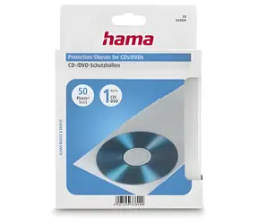 HAMA CD/DVD-Schutzhüllen, transparent, 50 Stück