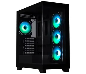 Bitfenix CETO schwarz / Midi-Tower / ATX / 4X 120 mm ARGB / 2x USB 3.0 / USB-C / ohne Netzteil / gehärtetes Glas